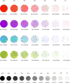 UMO:s färger i olika toningar