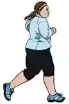 En person som joggar. Illustration.