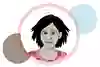 En person som ser illamående och yr ut, illustration.