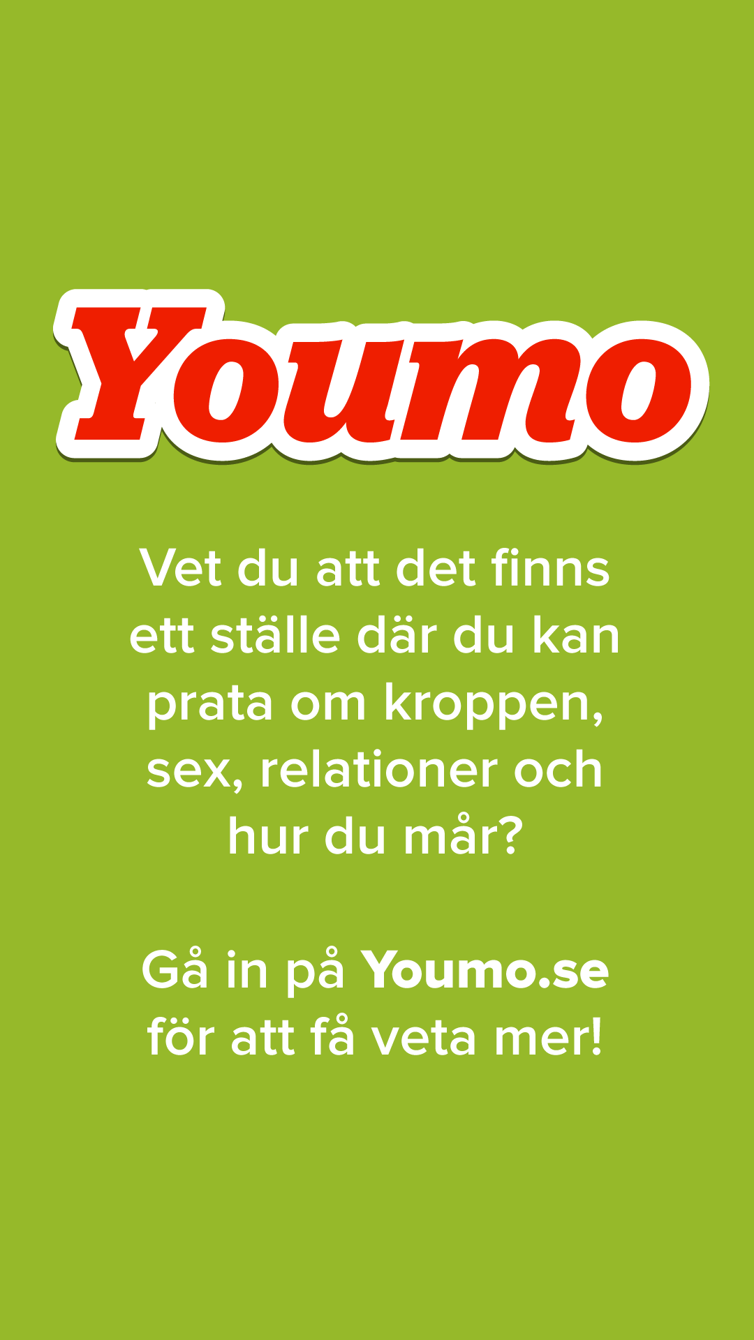 Outo med en kort text om Youmo. 