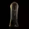 En femidom ser ut som en en stor kondom med en plastring i ena änden. 